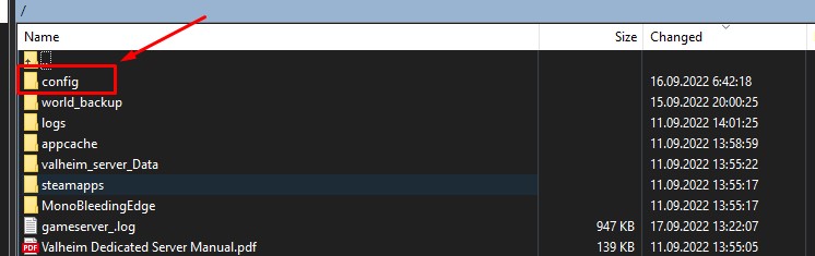 Как зузнать seed сервера Valheim - открыть папку config