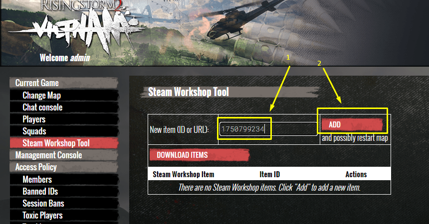Установка модов на сервер Rising Storm 2: Vietnam