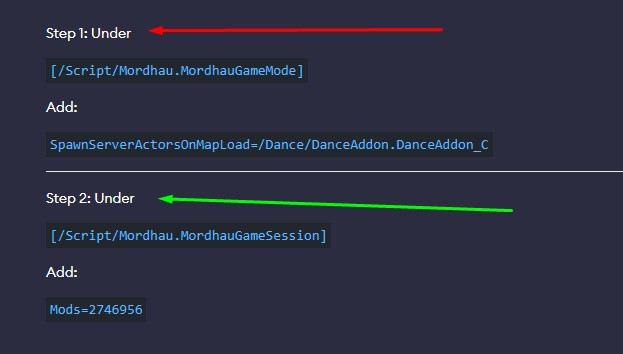 Дополнительные действия при установке мода на Mordhau сервер