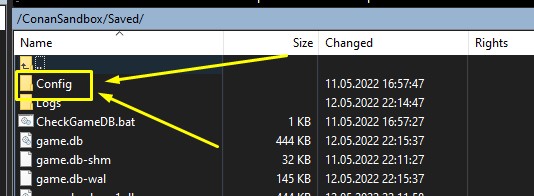 как включить режим PVE-K Conflict на сервере Conan Exiles открыть папку Config