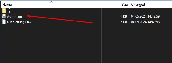 Баним читера на сервере Abiotic Factor, открыть файл Admin.ini
