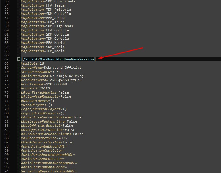Найти строку MordhauGameSession