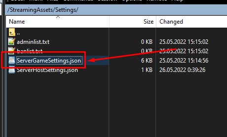 Как настроить сервер V Rising открыть файл ServerGameSettings.json