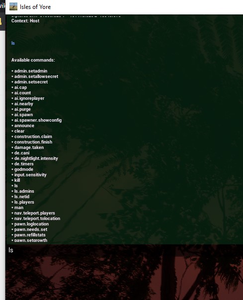Как стать админом на сервере Isles of Yore открыть консоль