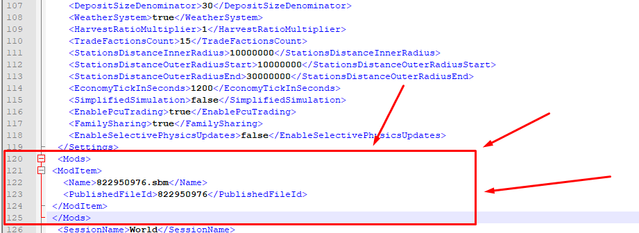 Как загружать моды на игровой сервер Space Engineers 5