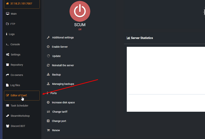 The “Config Editor” tab